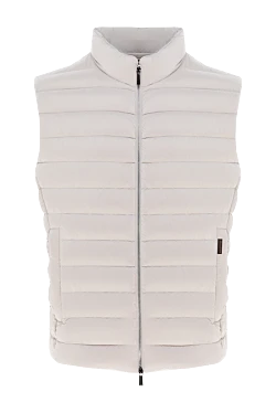 Beige men's polyester vest