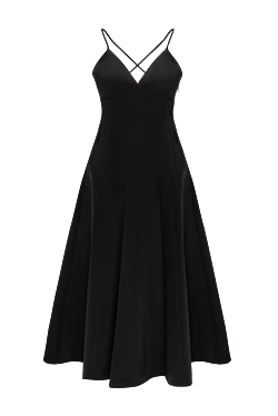 Women's black polyester dress