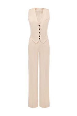 Women's beige suit with trousers