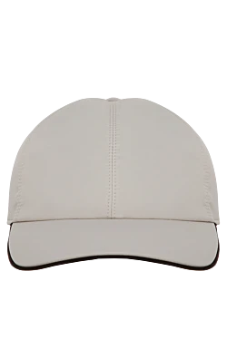 Men's white polyester cap