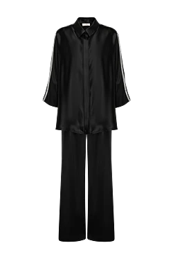 Women's black suit with polyester trousers