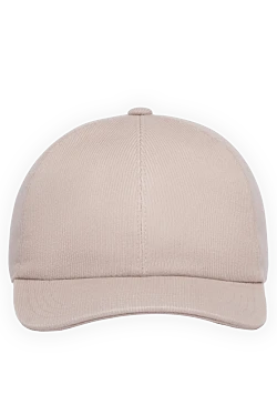 Cotton cap for men, beige