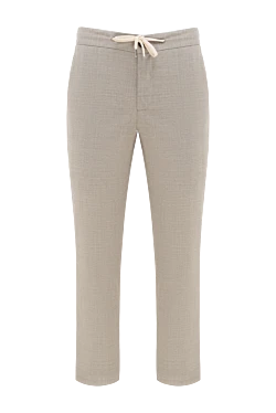 Beige men's wool trousers