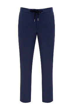 Men's blue wool trousers