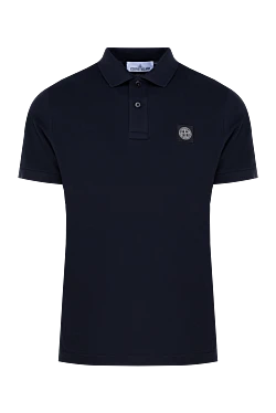 Men's blue cotton polo