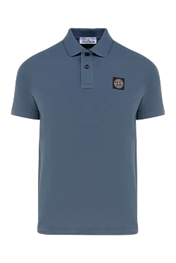 Men's blue cotton polo