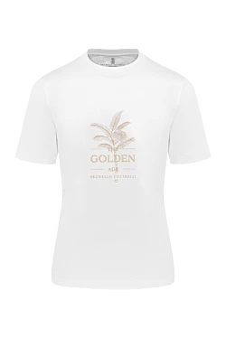 Men's white cotton T-shirt