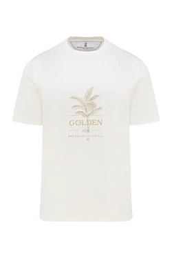 Men's white cotton T-shirt