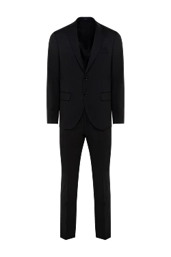 Men's black wool suit