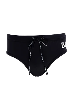 Black men's swimming trunks made of polyamide and elastane