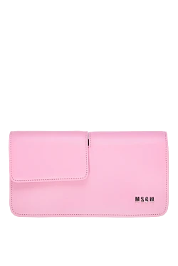 Women's leather and polyurethane bag pink