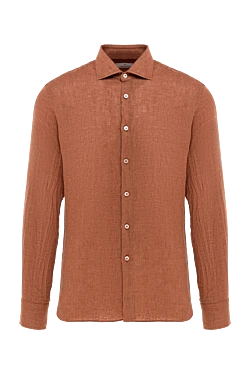 Brown men's linen shirt