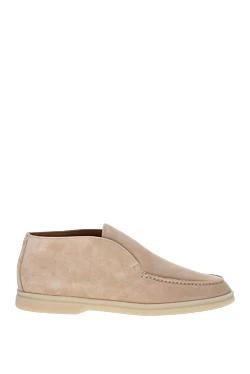 Women's beige suede loafers