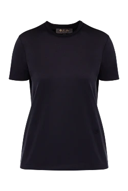 Women's blue cotton T-shirt