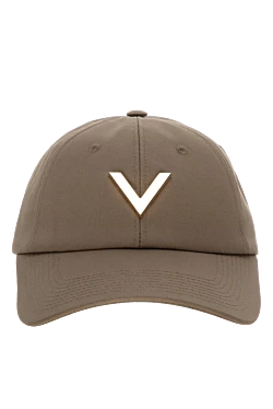 Women's beige cotton and elastane cap