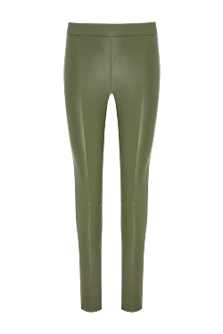 Women's genuine leather leggings green