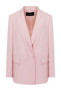 Women's pink wool and silk jacket