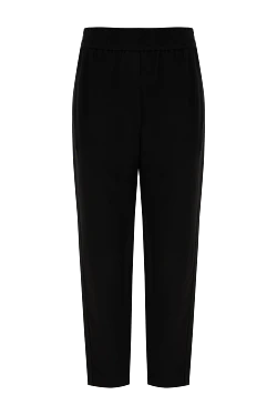 Әйелдерге арналған қара вискоза және зығыр шалбар