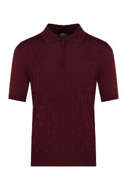 Men's silk polo, burgundy