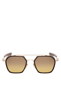 Yellow metal sunglasses for men