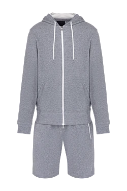 Men's walking suit made of cotton and polyamide, gray