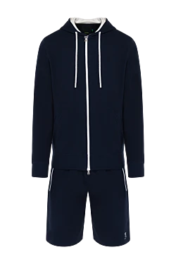 Blue men's walking suit made of cotton and polyamide