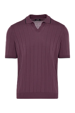 Men's silk polo, burgundy