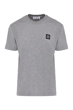 Gray cotton T-shirt for men