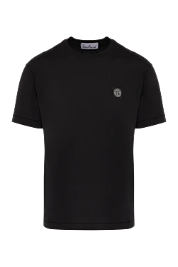 Men's black cotton T-shirt