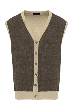 Men's brown knitted vest