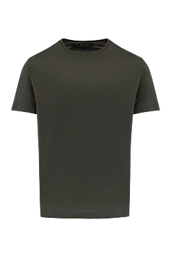 T-shirt made of silk and cotton green for men