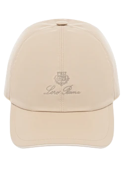 Beige men's polyester cap