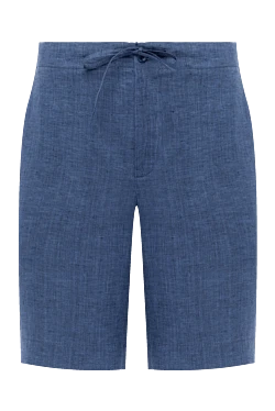 Men's blue shorts made of linen