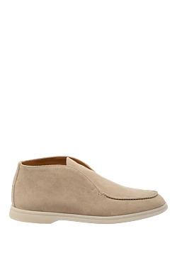 Women's beige suede loafers