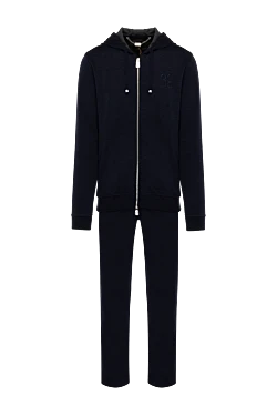 Men's blue walking suit made of cashmere and silk