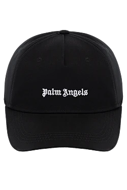 Men's black cotton cap