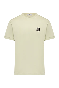 Green cotton T-shirt for men