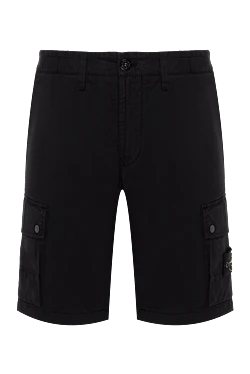 Men's black shorts made of cotton and elastane