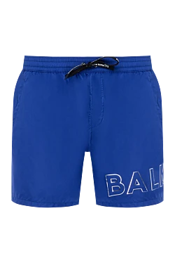 Men's blue beach shorts made of polyester