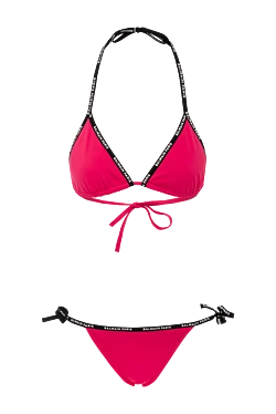 Women's pink two-piece swimsuit made of polyamide and elastane