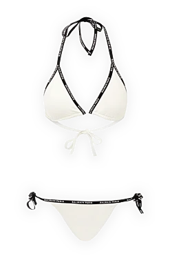 White women's two-piece swimsuit made of polyamide and elastane