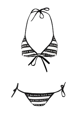 White women's two-piece swimsuit made of polyamide and elastane