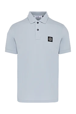 Men's gray cotton polo