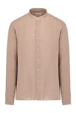 Beige men's linen shirt