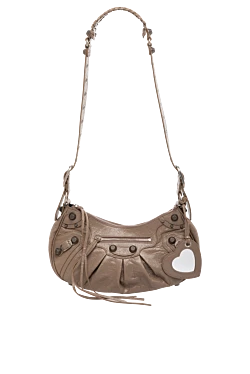 Women's bag, brown, made of genuine leather