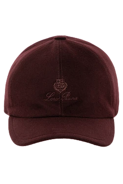 Men's burgundy cashmere cap