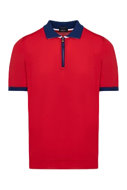 Men's red cotton polo