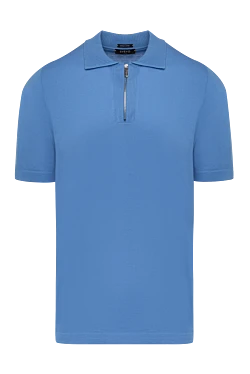 Men's blue cotton polo