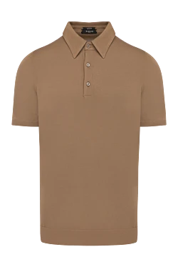 Men's brown cotton polo