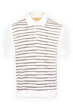 Men's white cotton polo